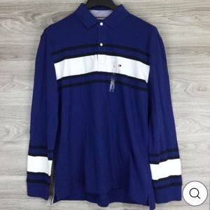 NEW Tommy Hilfiger Men’s Long Sleeve Polo Shirt Size Large